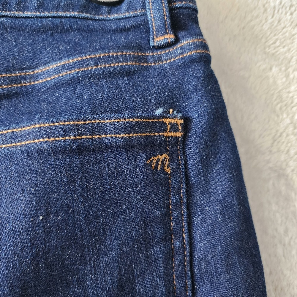 Madewell Jeans Womens Size 27 Petite Flare Curvy Stretch Dark Blue Wash 27P - Picture 6 of 14